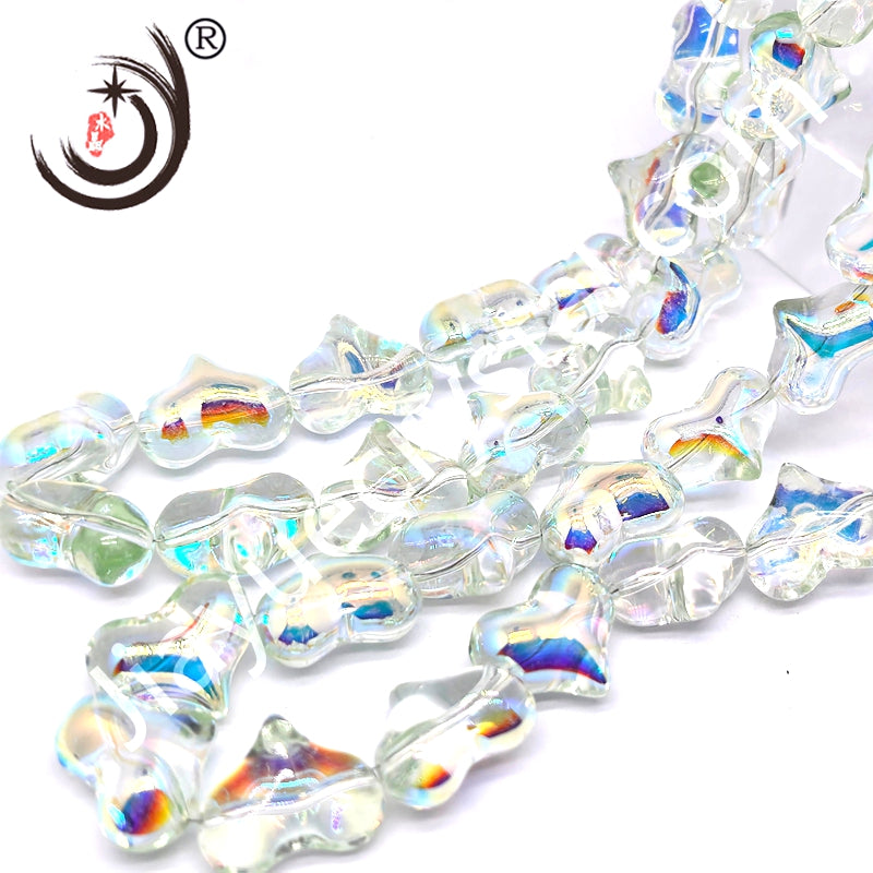 16MM Heart Shape Crystal Glass Beads Whole Sale For DIY Jewelry