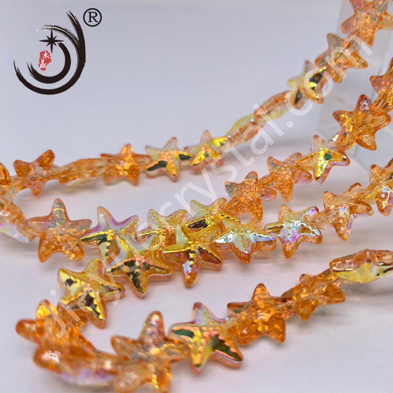14MM Star Shape Crystal Glass Beads Whole Sale For DIY Jewelry