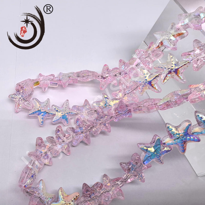 14MM Star Shape Crystal Glass Beads Whole Sale For DIY Jewelry