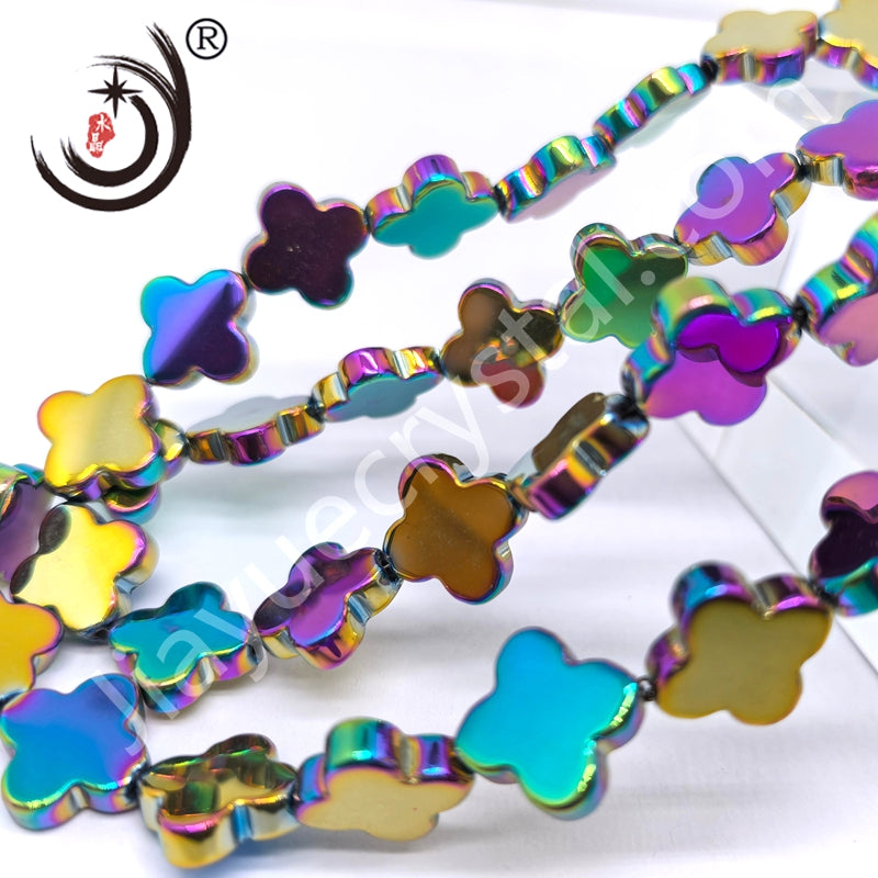 16mm Four Leaf Clover Shaped Crystal Glass Beads Wholesale, Suitable for DIY Jewelry