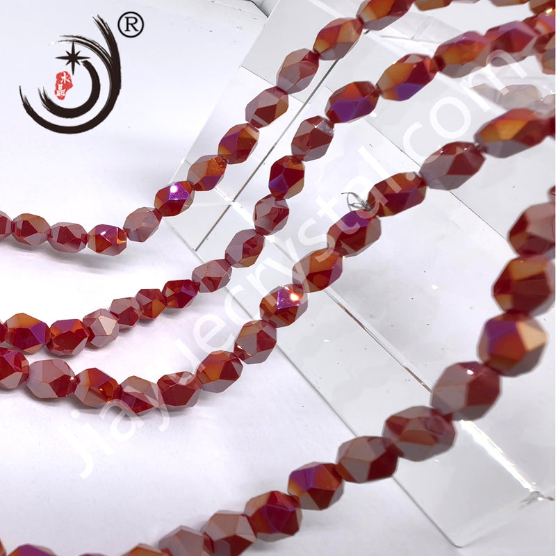 4MM Diamond Shape Crystal Glass Beads Wholesale, Suitable for DIY Jewelry (20007)