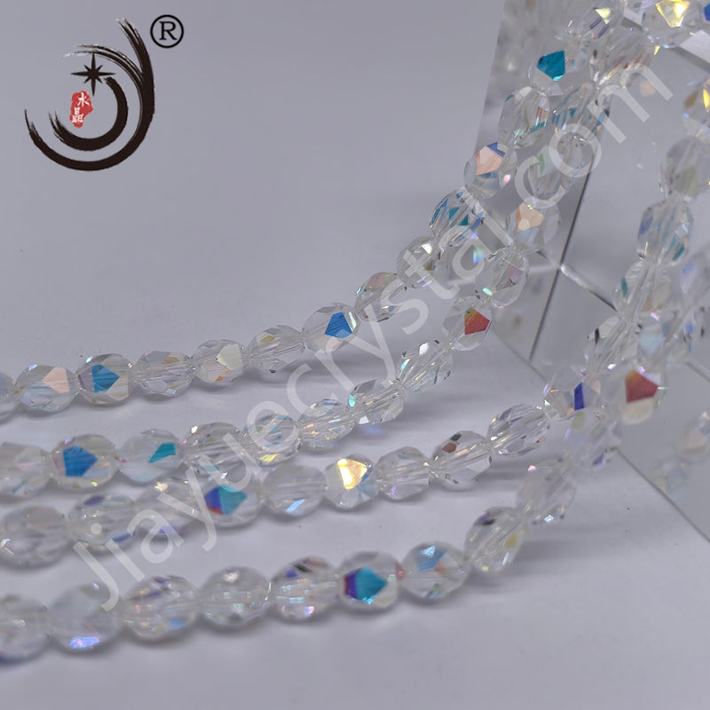 4MM Diamond Shape Crystal Glass Beads Wholesale, Suitable for DIY Jewelry (20007)
