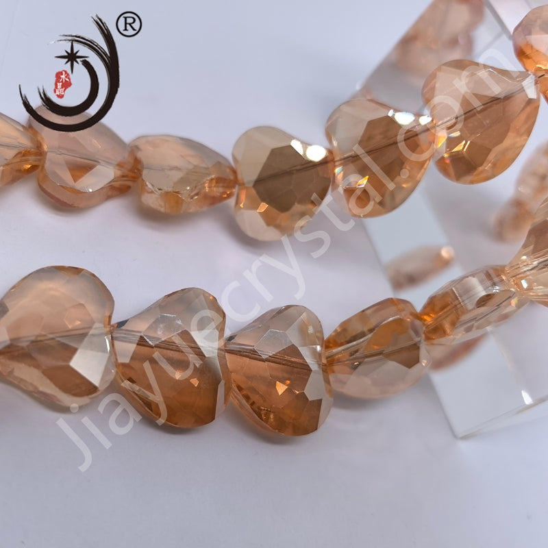 16MM Heart Shape Crystal Glass Beads Whole Sale For DIY Jewelry