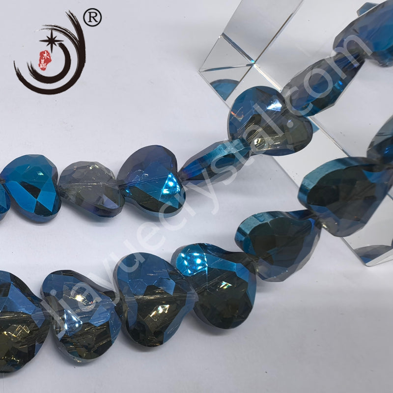 16MM Heart Shape Crystal Glass Beads Whole Sale For DIY Jewelry