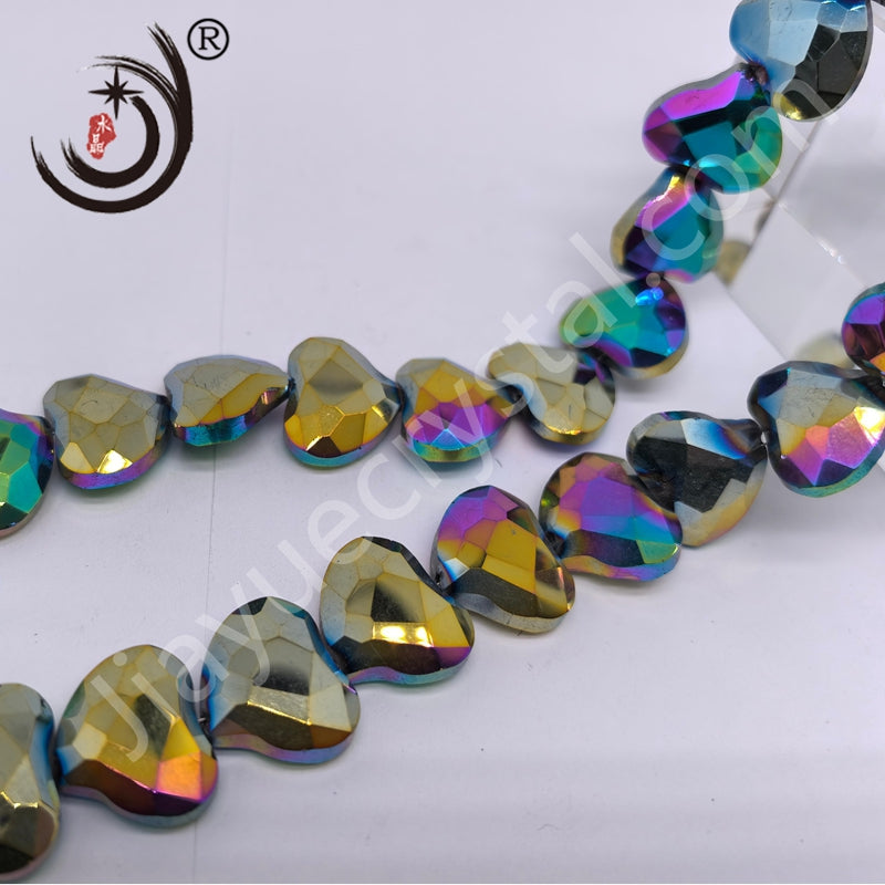 16MM Heart Shape Crystal Glass Beads Whole Sale For DIY Jewelry