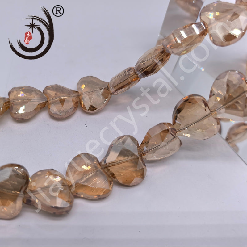 16MM Heart Shape Crystal Glass Beads Whole Sale For DIY Jewelry
