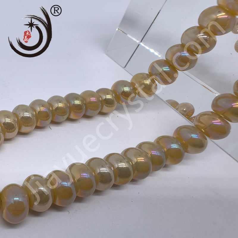 8mm Flat Spherical Glass Crystal Beads Wholesale DIY Jewelry (10162)