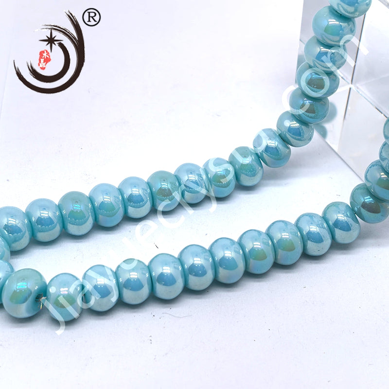 8mm Flat Spherical Glass Crystal Beads Wholesale DIY Jewelry (10162)