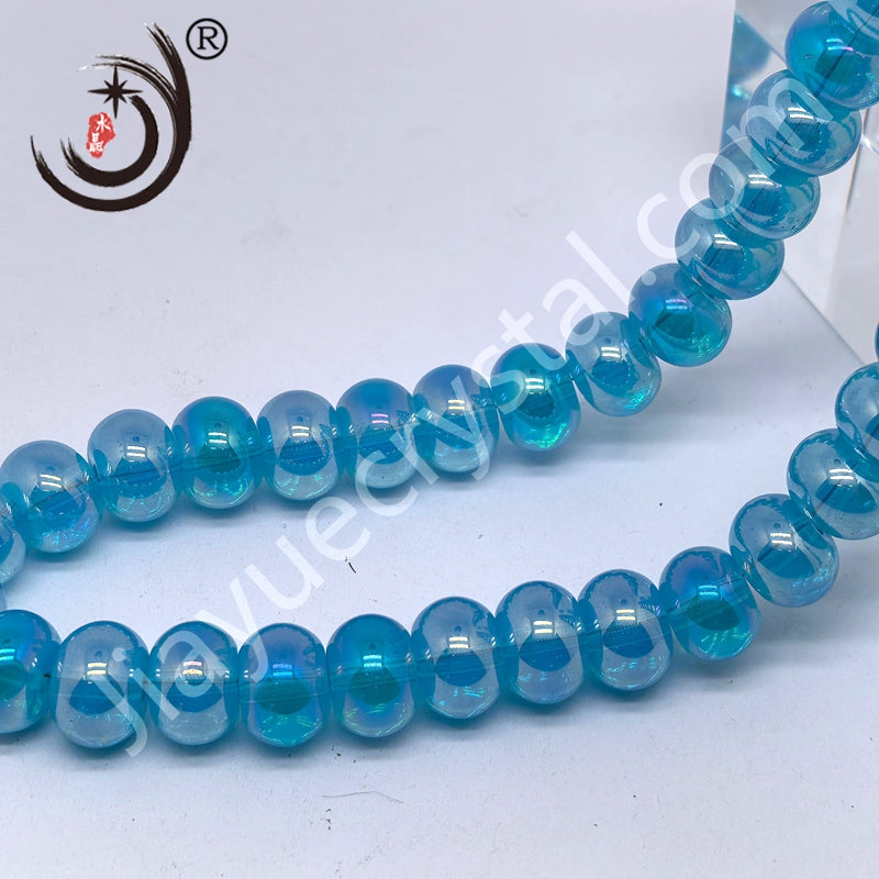 8mm Flat Spherical Glass Crystal Beads Wholesale DIY Jewelry (10162)