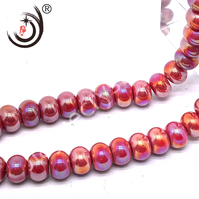 8mm Flat Spherical Glass Crystal Beads Wholesale DIY Jewelry (10162)