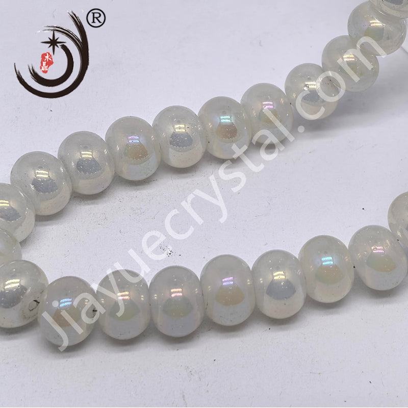 8mm Flat Spherical Glass Crystal Beads Wholesale DIY Jewelry (10162)