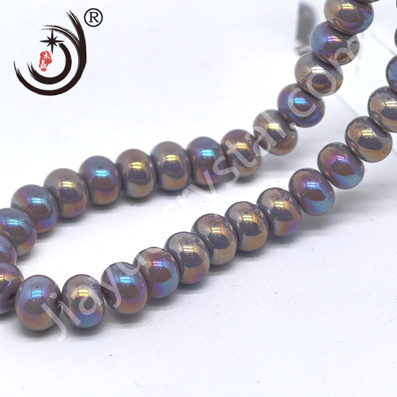 8mm Flat Spherical Glass Crystal Beads Wholesale DIY Jewelry (10162)