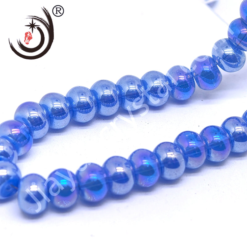 8mm Flat Spherical Glass Crystal Beads Wholesale DIY Jewelry (10162)