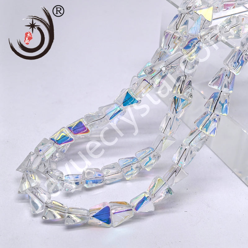 10mm Pyramid Crystal Glass Beads Disco Ball Wholesale for DIY Jewelry (50071)