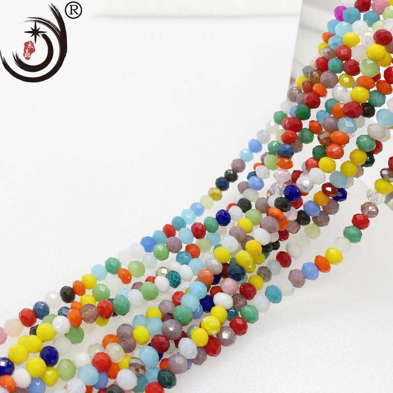 4MM Rondelle Beads Glass Crystal Beads Wholesale For DIY Jewelry (10004)