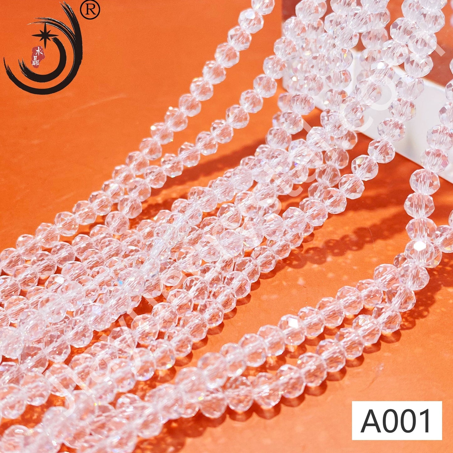 4MM Rondelle Beads Glass Crystal Beads Wholesale For DIY Jewelry (10004)