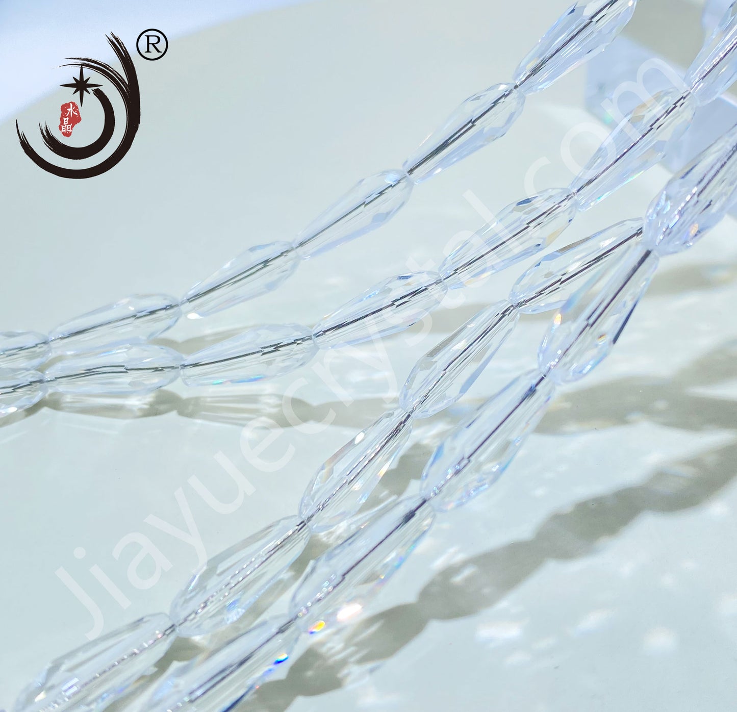 6*14MM Long Warer Drop Beads Crystal Glass Beads Whole Sale For DIY Jewelry (10055)