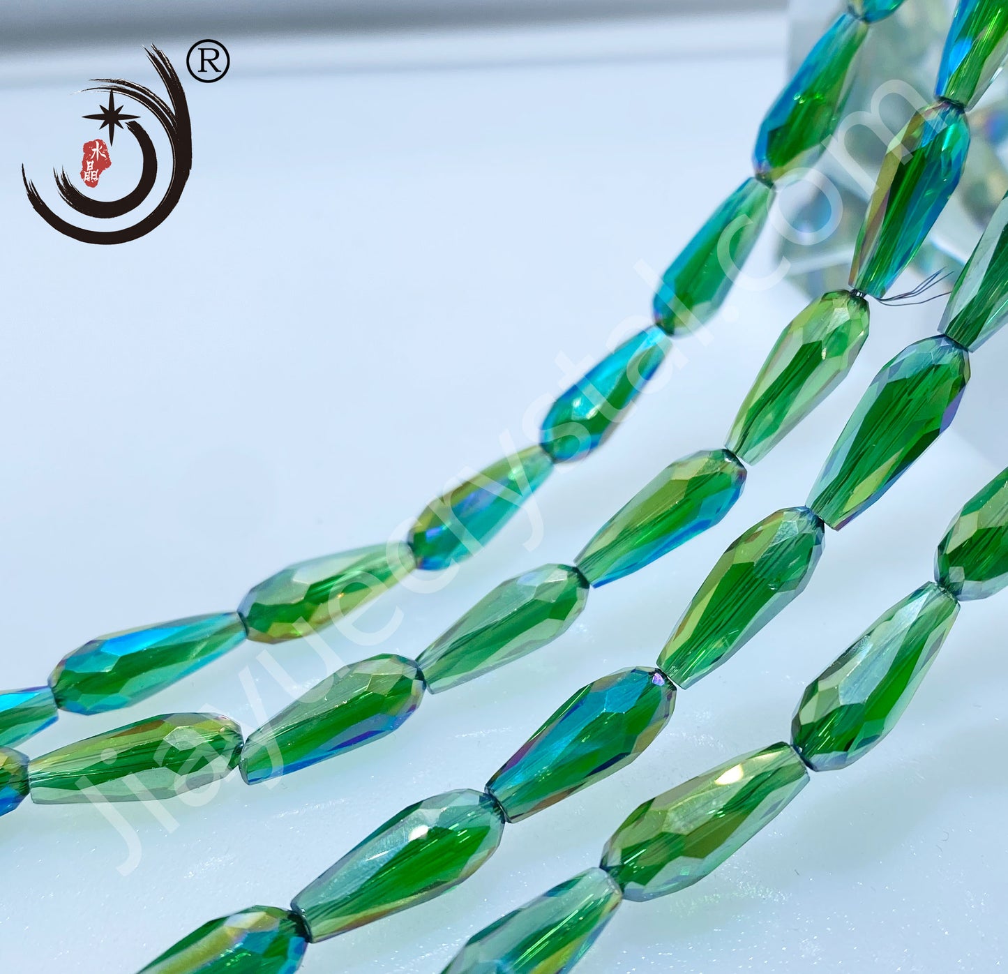 6*14MM Long Warer Drop Beads Crystal Glass Beads Whole Sale For DIY Jewelry (10055)