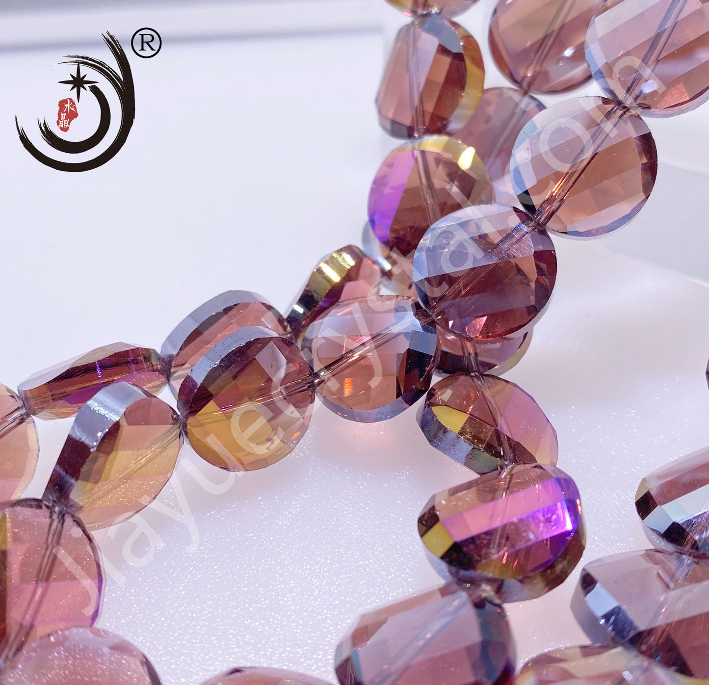 14MM Chinese ingot Crystal Glass Beads disco ball Wholesale For DIY Jewelry (50071)