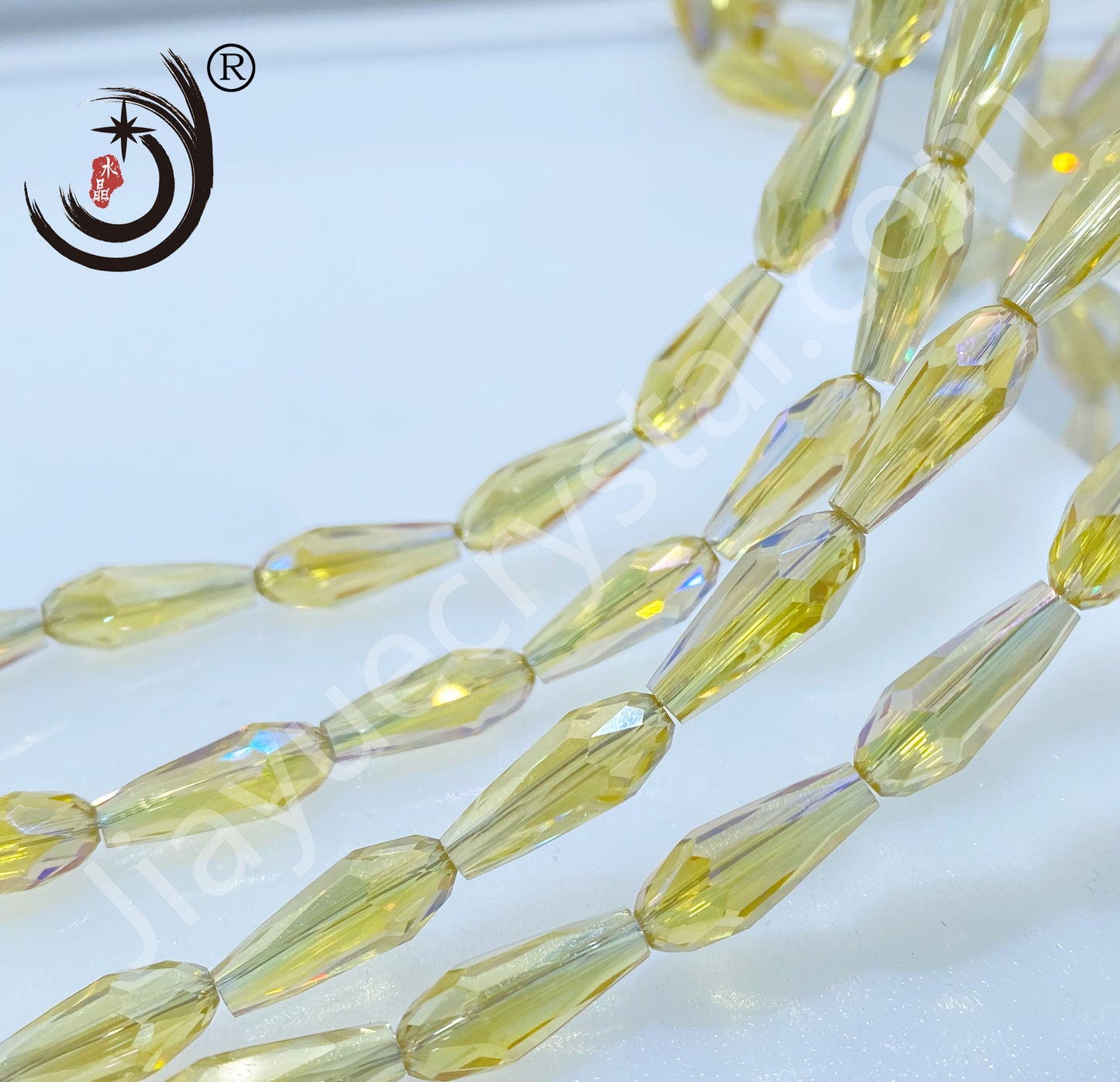 6*14MM Long Warer Drop Beads Crystal Glass Beads Whole Sale For DIY Jewelry (10055)
