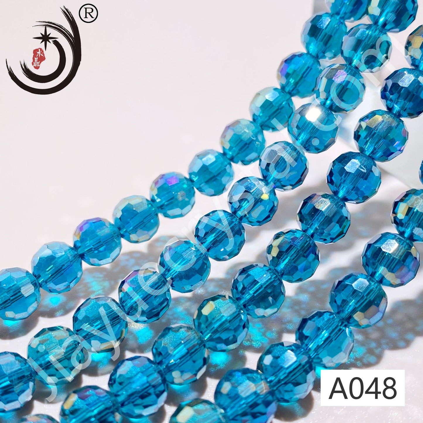 8MM 96 Faceted Round Crystal Glass Beads disco ball Wholesale For DIY Jewelry(10093)