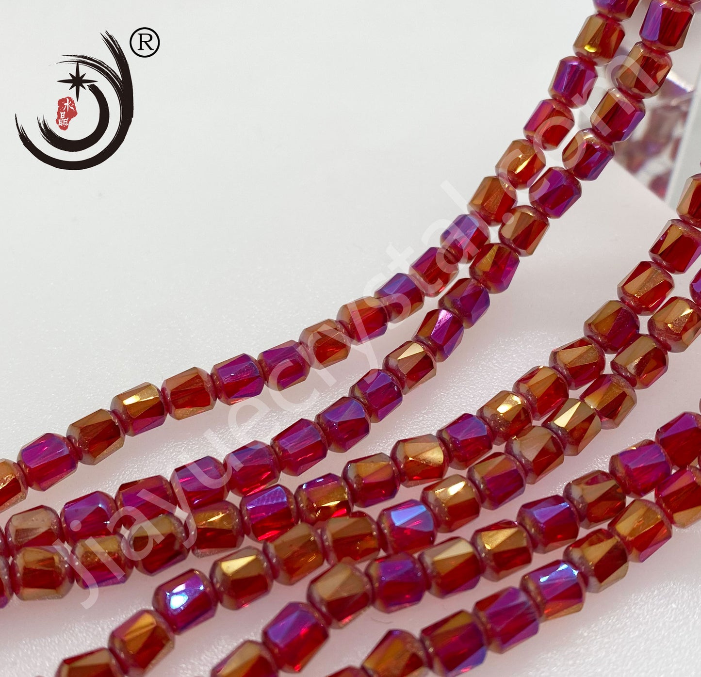 6MM Cylinder Glass Crystal Beads Whole Sale For DIY Jewelry (10137)