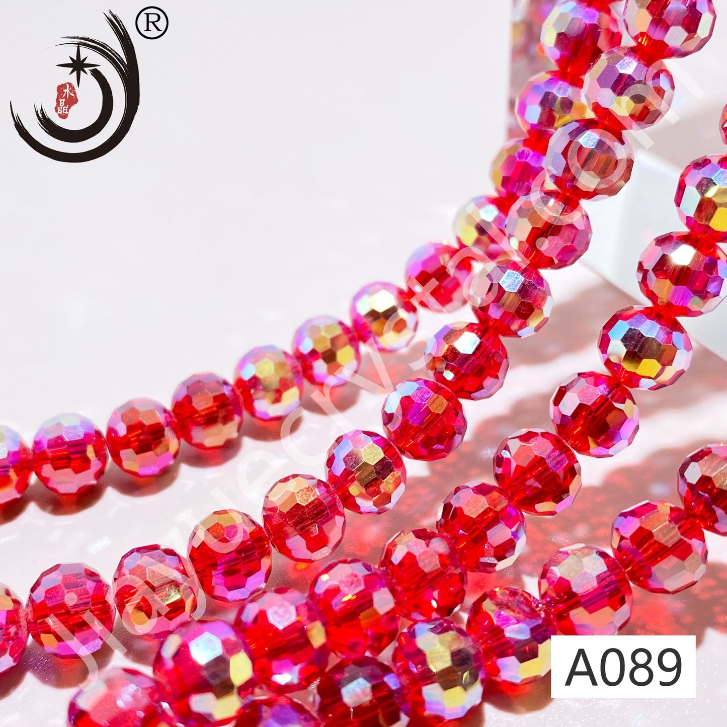 8MM 96 Faceted Round Crystal Glass Beads disco ball Wholesale For DIY Jewelry(10093)