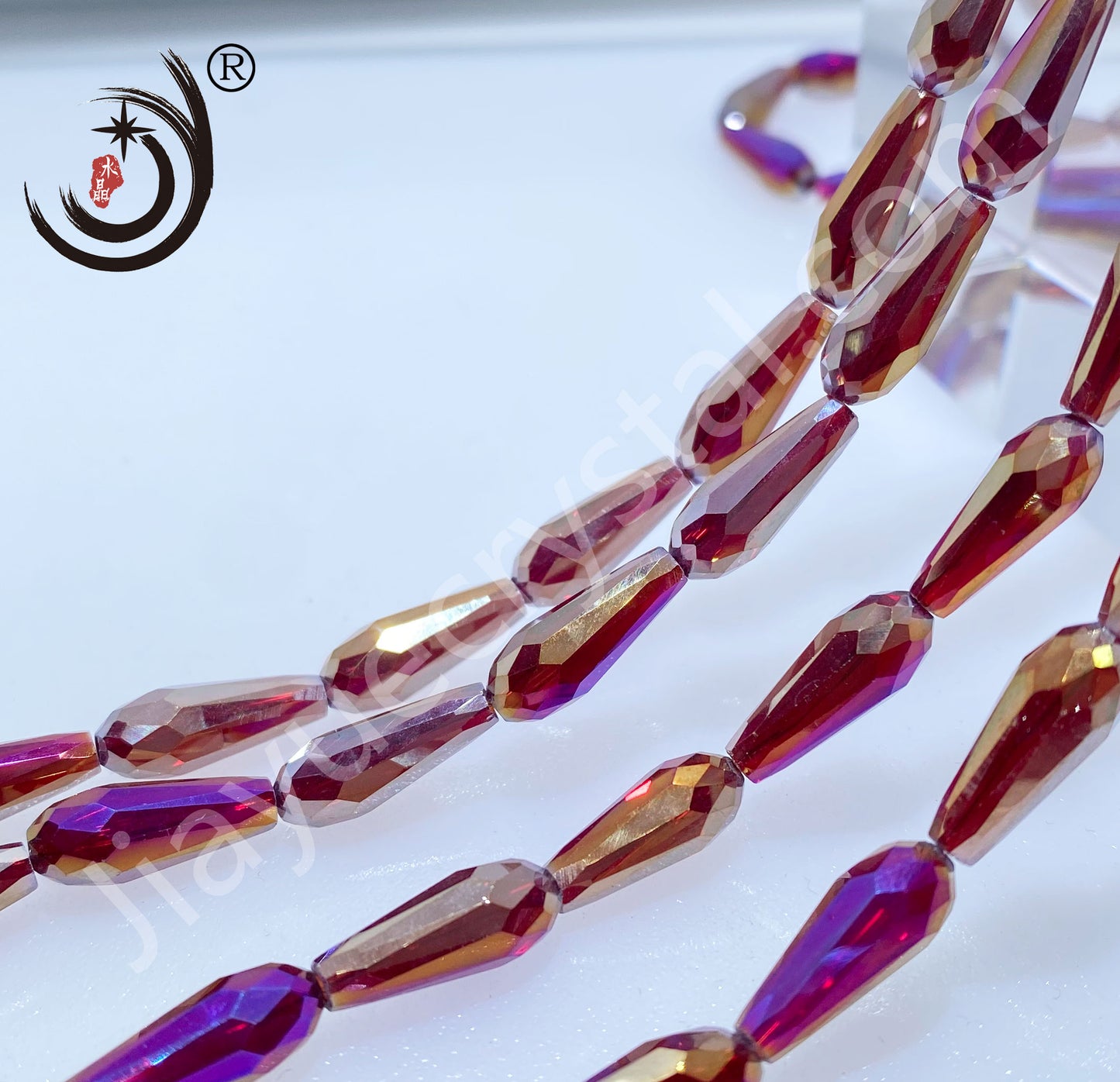 6*14MM Long Warer Drop Beads Crystal Glass Beads Whole Sale For DIY Jewelry (10055)