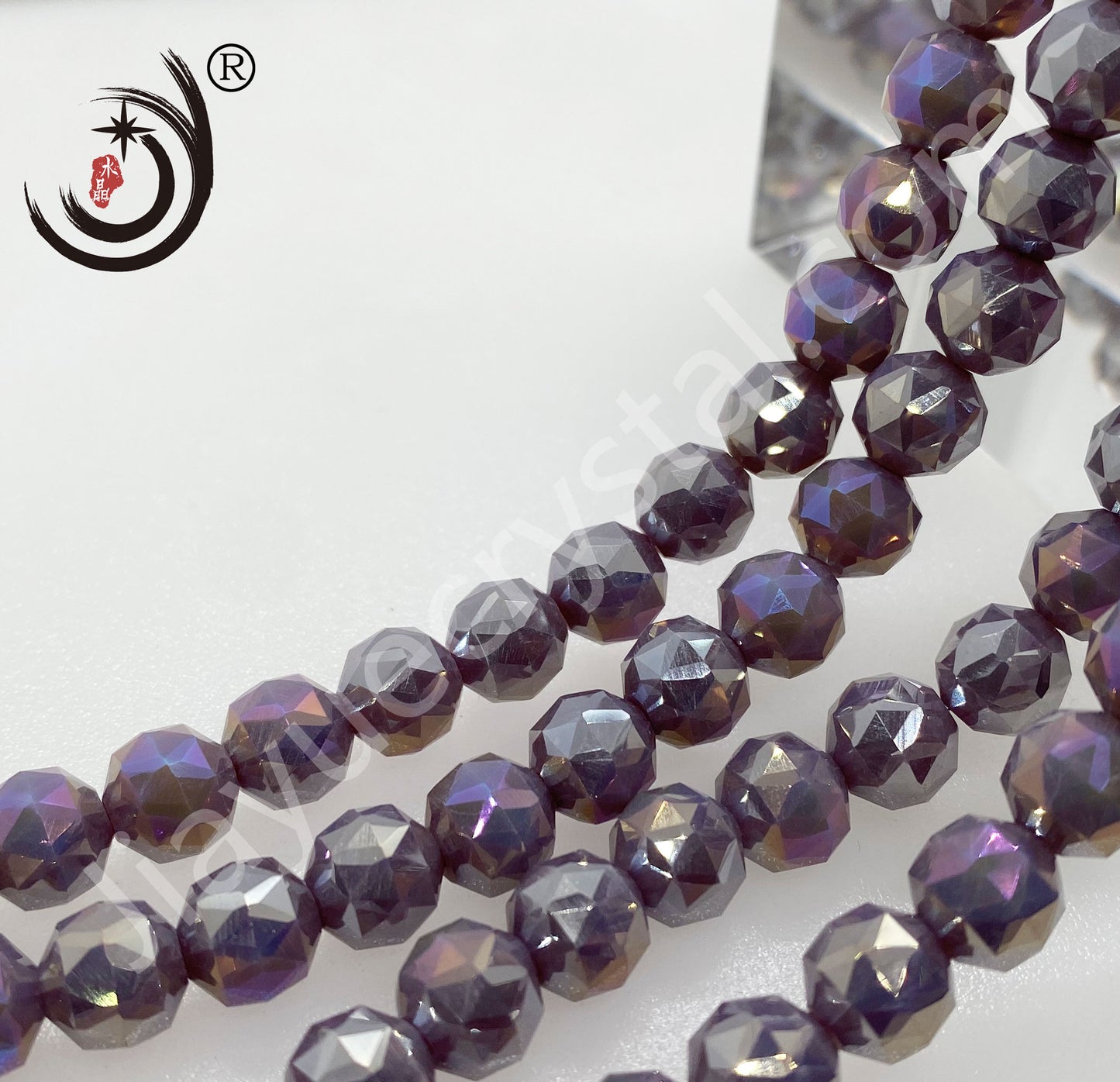 8MM Flower Ball Beads Glass Crystal Beads Wholesale For DIY Jewelry (10162)