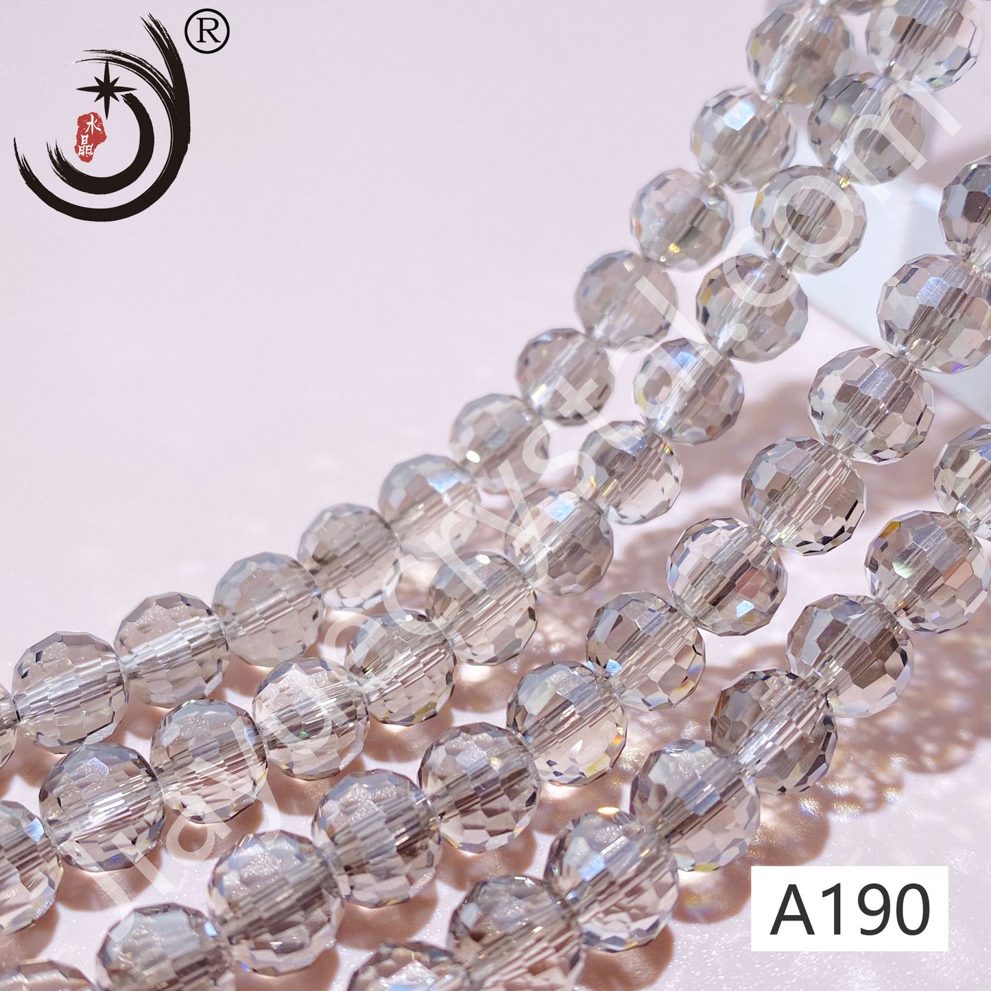 8MM 96 Faceted Round Crystal Glass Beads disco ball Wholesale For DIY Jewelry(10093)