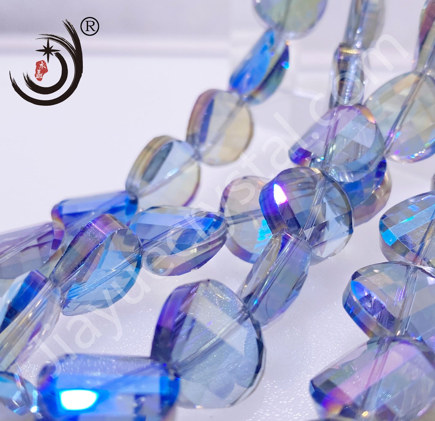 14MM Chinese ingot Crystal Glass Beads disco ball Wholesale For DIY Jewelry (50071)