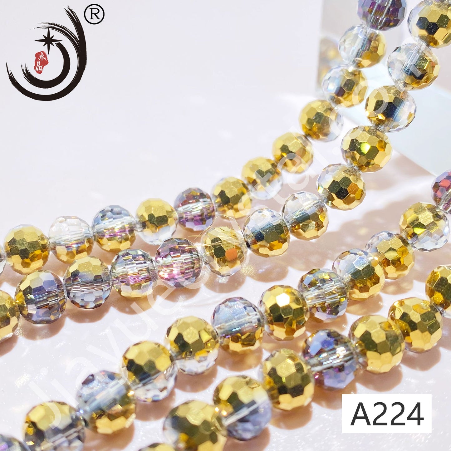 8MM 96 Faceted Round Crystal Glass Beads disco ball Wholesale For DIY Jewelry(10093)