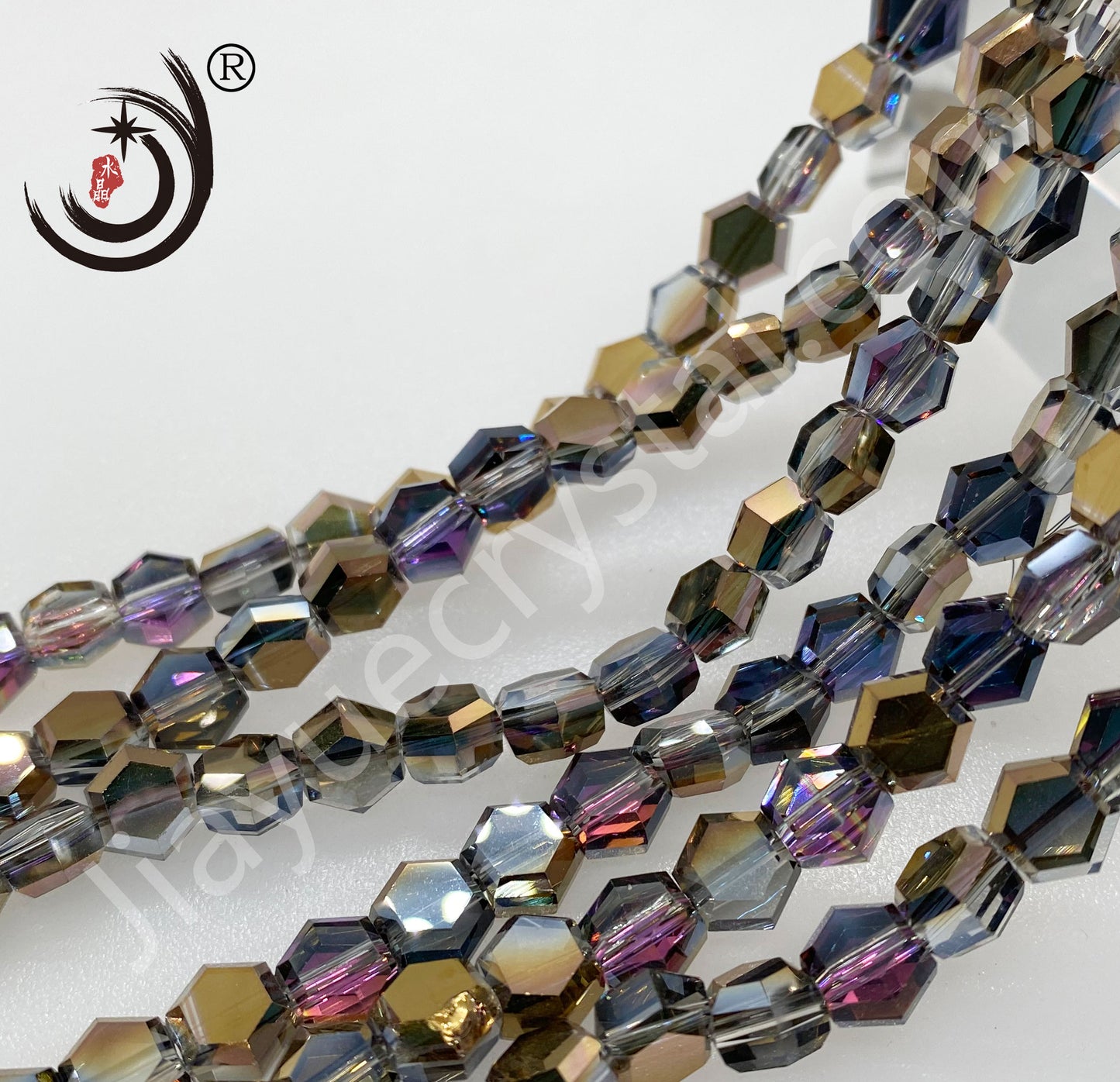 4MM/6MM/8MM Hexagonal Shape Ctystal Glass Beads Whole Sale For DIY Jewelry (20007)