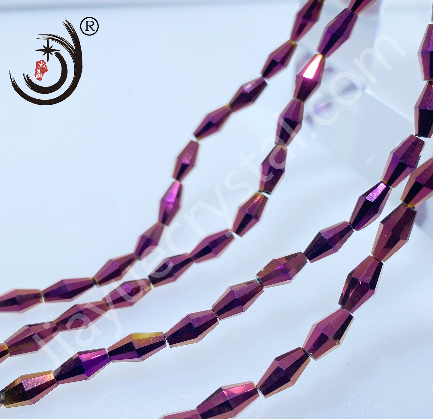 4x8MM Long Pointed Beads Crystal Glass Beads Whole Sale For DIY Jewelry (10061)