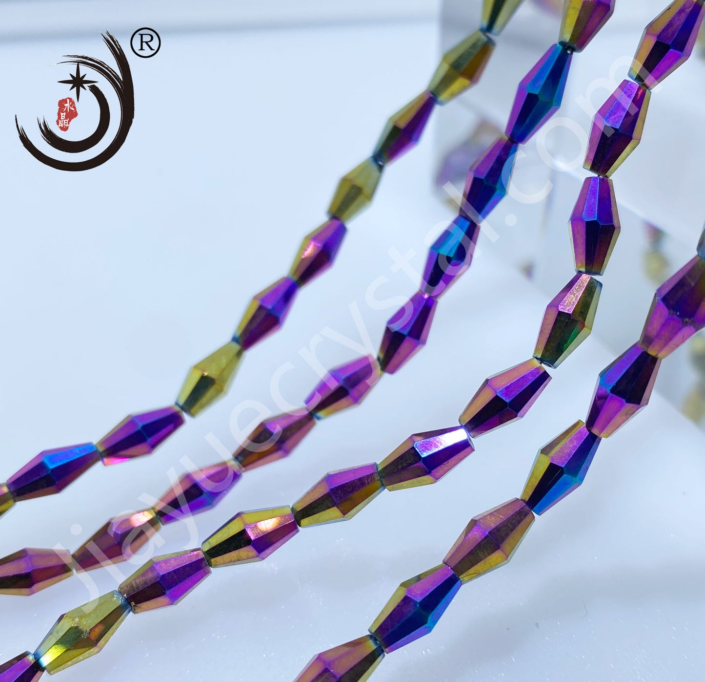 4x8MM Long Pointed Beads Crystal Glass Beads Whole Sale For DIY Jewelry (10061)