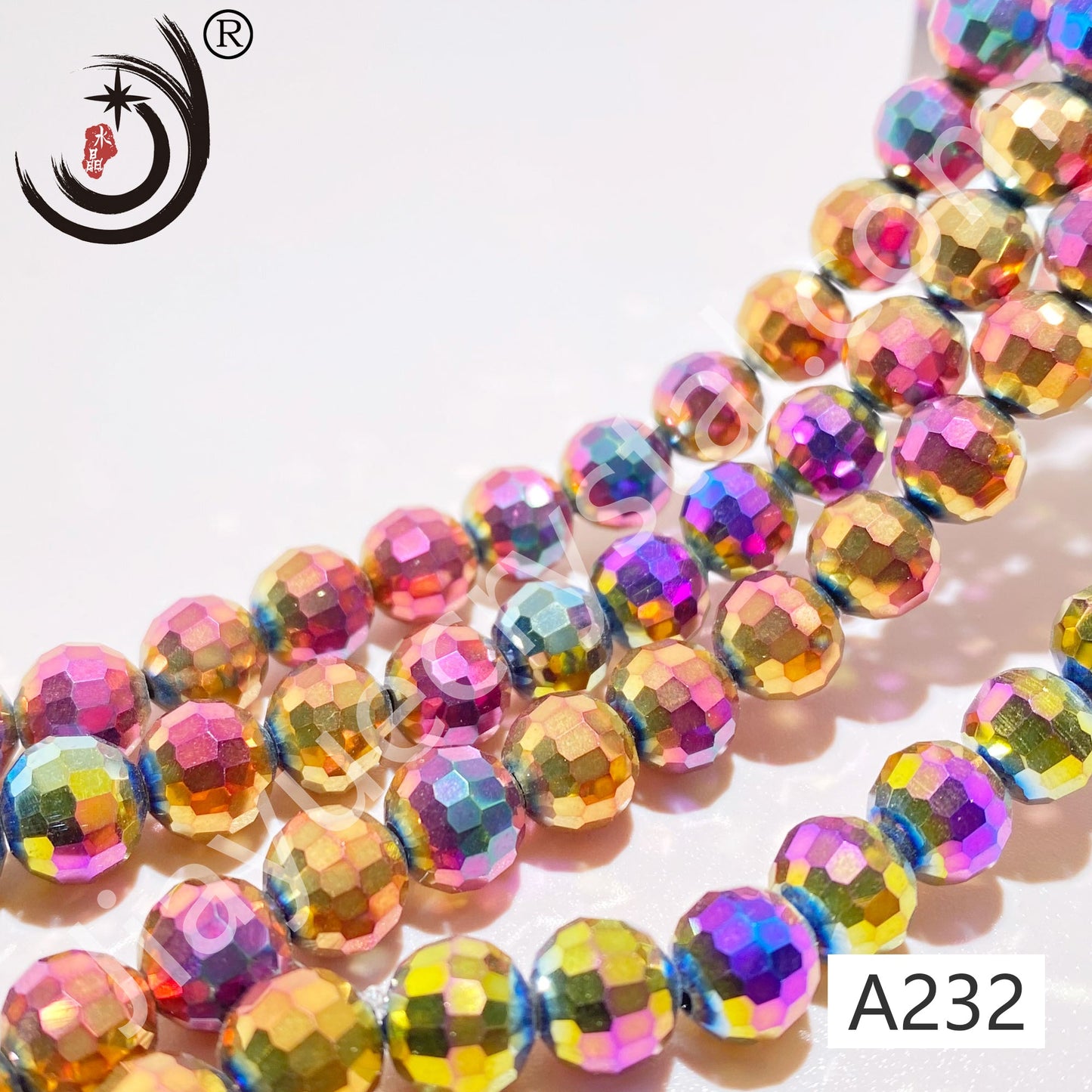 8MM 96 Faceted Round Crystal Glass Beads disco ball Wholesale For DIY Jewelry(10093)