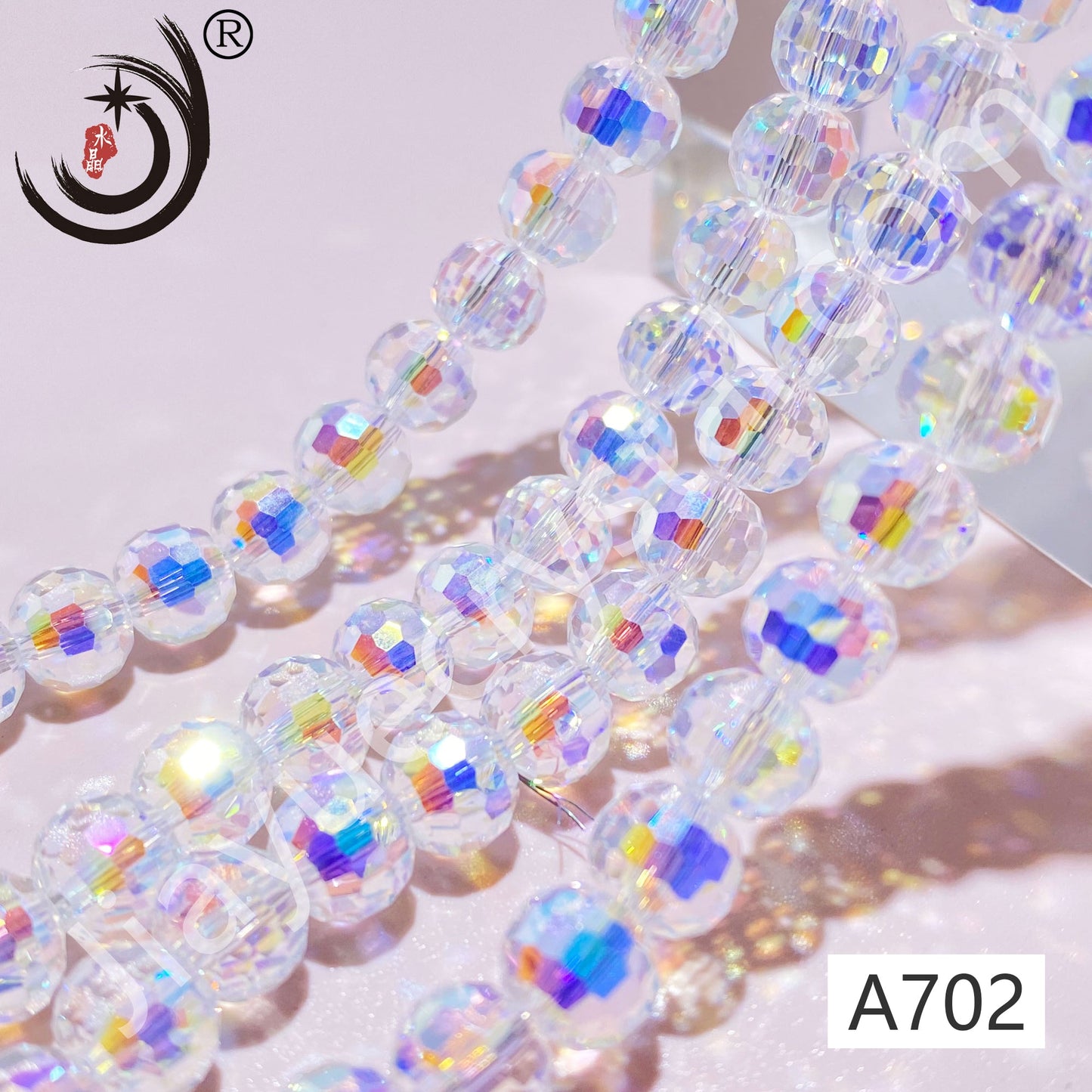 8MM 96 Faceted Round Crystal Glass Beads disco ball Wholesale For DIY Jewelry(10093)