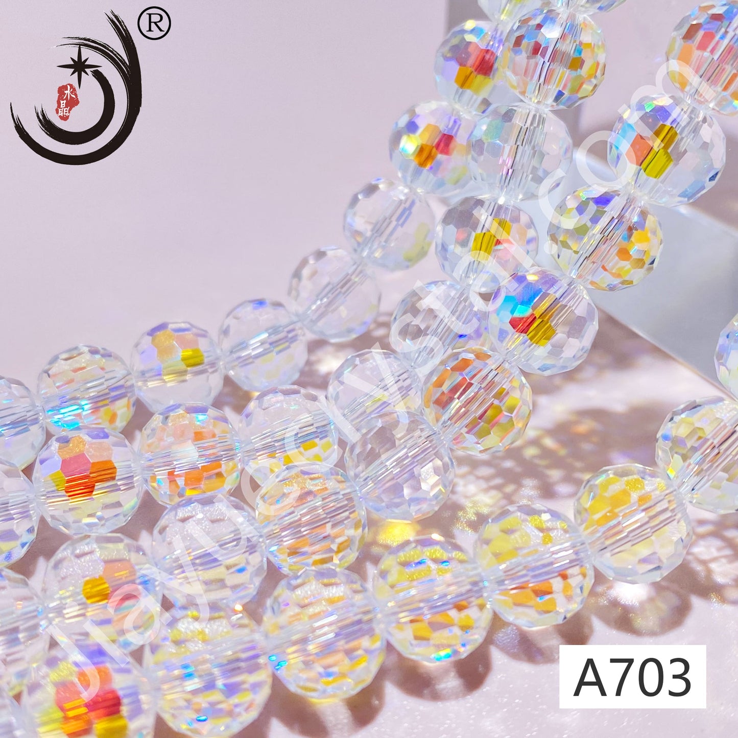 8MM 96 Faceted Round Crystal Glass Beads disco ball Wholesale For DIY Jewelry(10093)