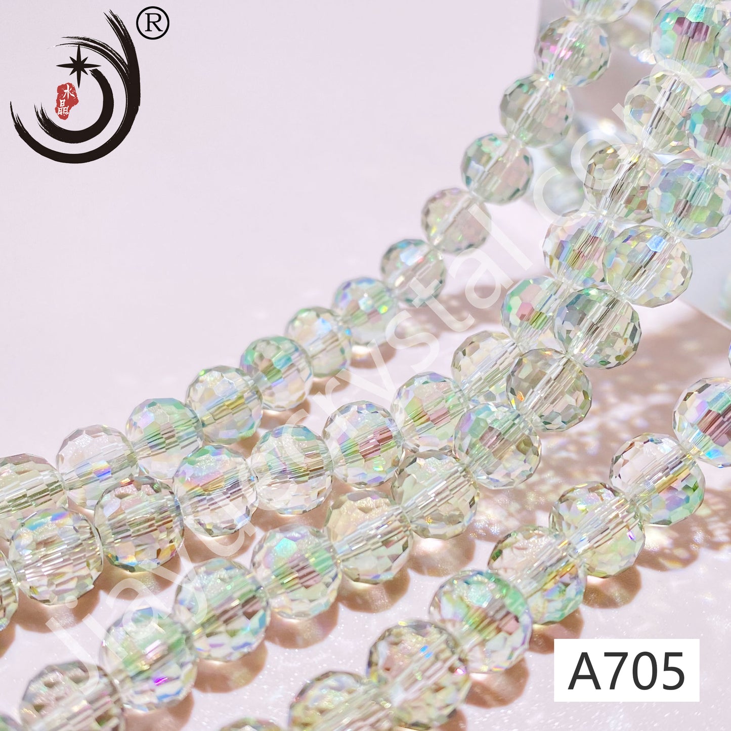 6MM 96 Faceted Round Crystal Glass Beads disco ball Wholesale For DIY Jewelry(10090)