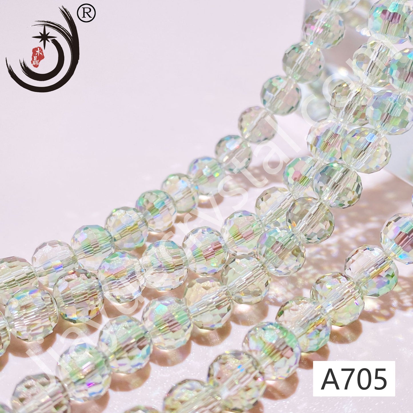 8MM 96 Faceted Round Crystal Glass Beads disco ball Wholesale For DIY Jewelry(10093)