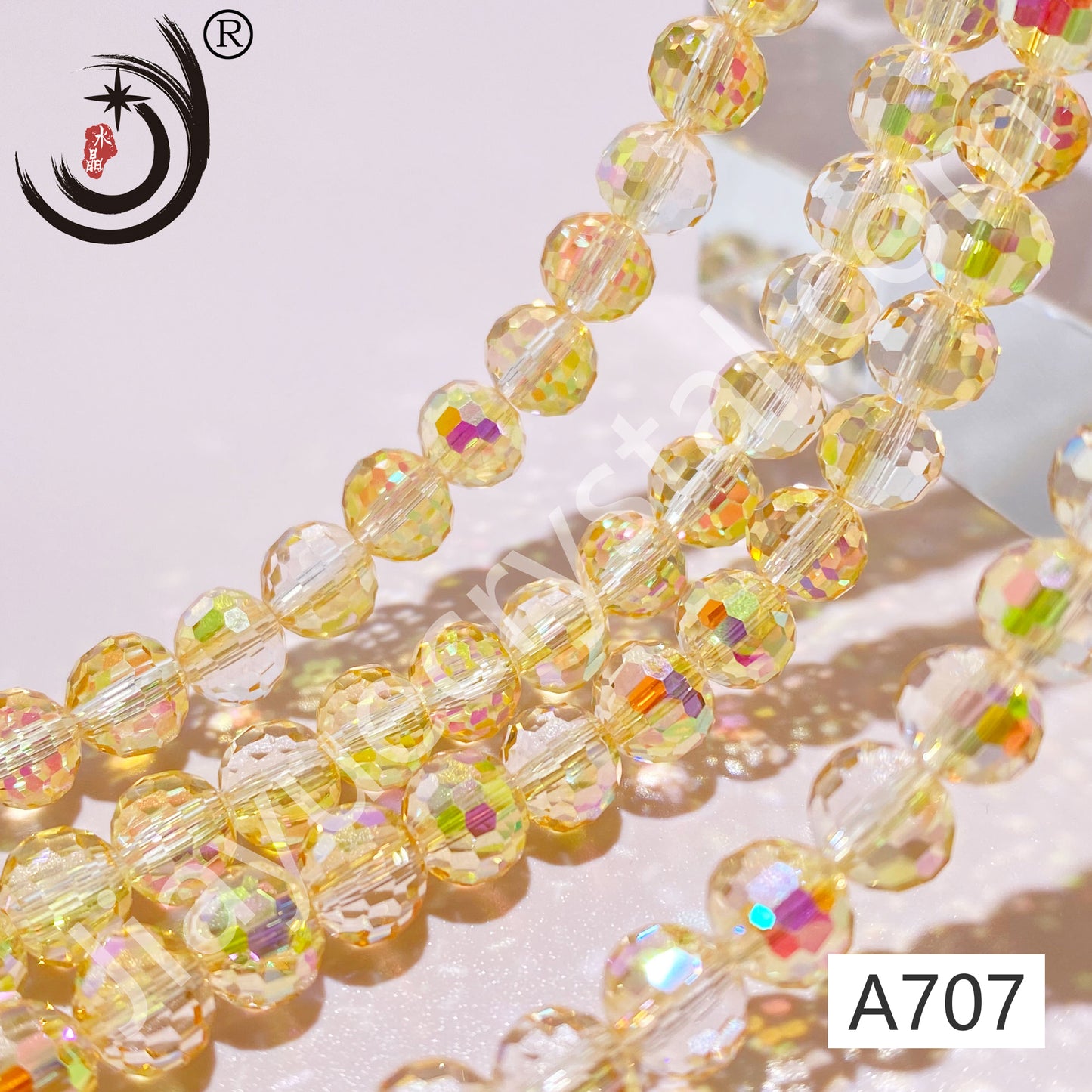 8MM 96 Faceted Round Crystal Glass Beads disco ball Wholesale For DIY Jewelry(10093)