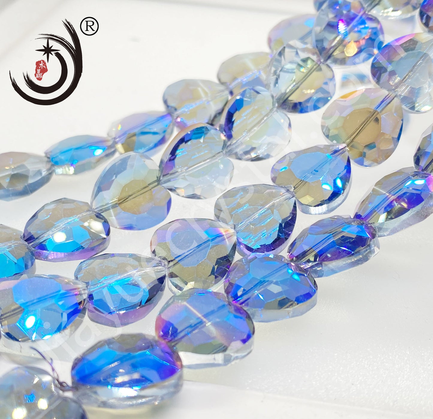 16MM/32MM Faceted Heart Shape Glass Crystal Beads Wholesale For DIY Jewelry (19500)