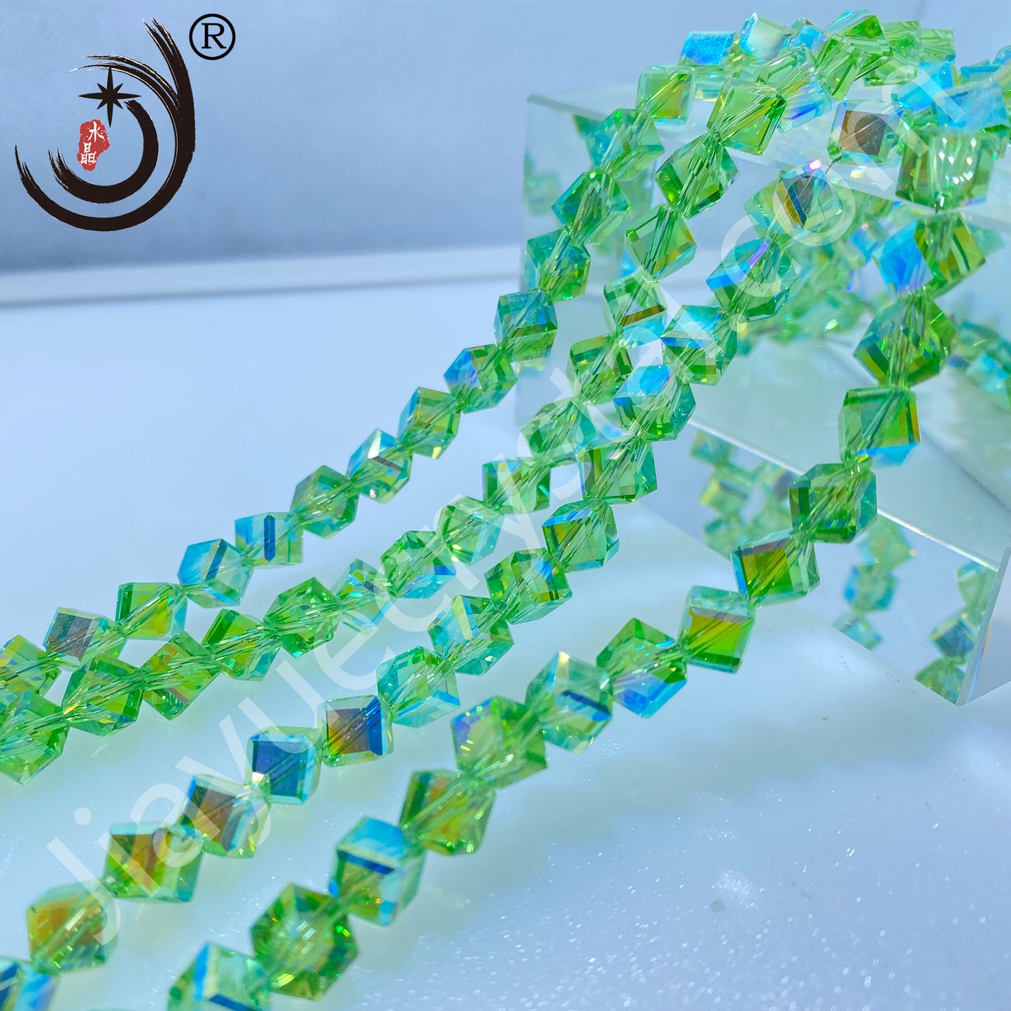 8MM Diagonal square Beads Glass Crystal Beads Wholesale For DIY Jewelry (10036)