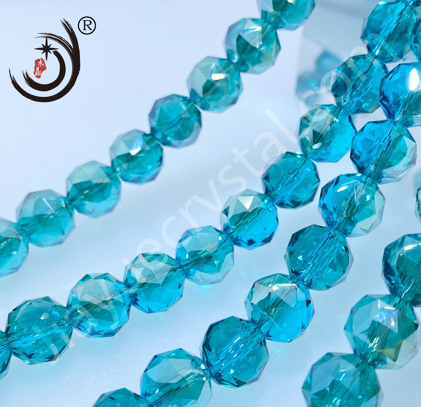 8MM Flower Ball Beads Glass Crystal Beads Wholesale For DIY Jewelry (10162)