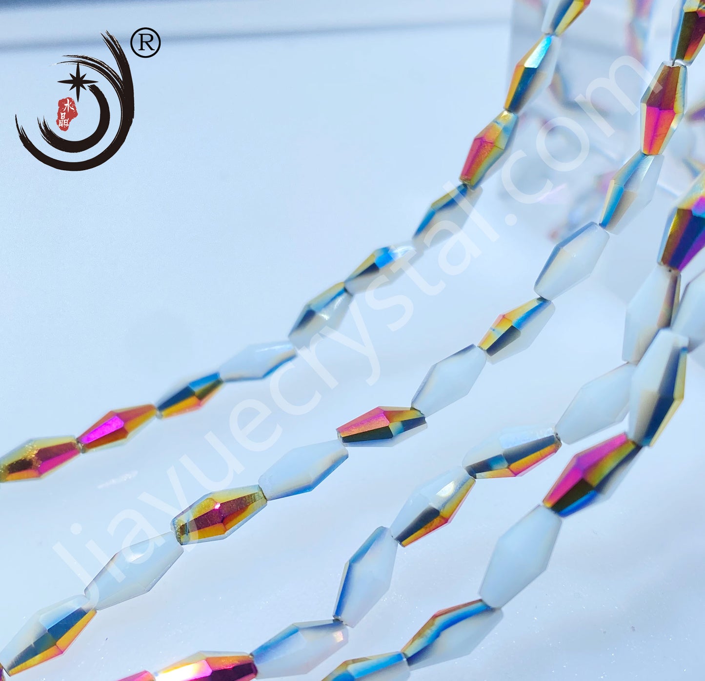 4x8MM Long Pointed Beads Crystal Glass Beads Whole Sale For DIY Jewelry (10061)