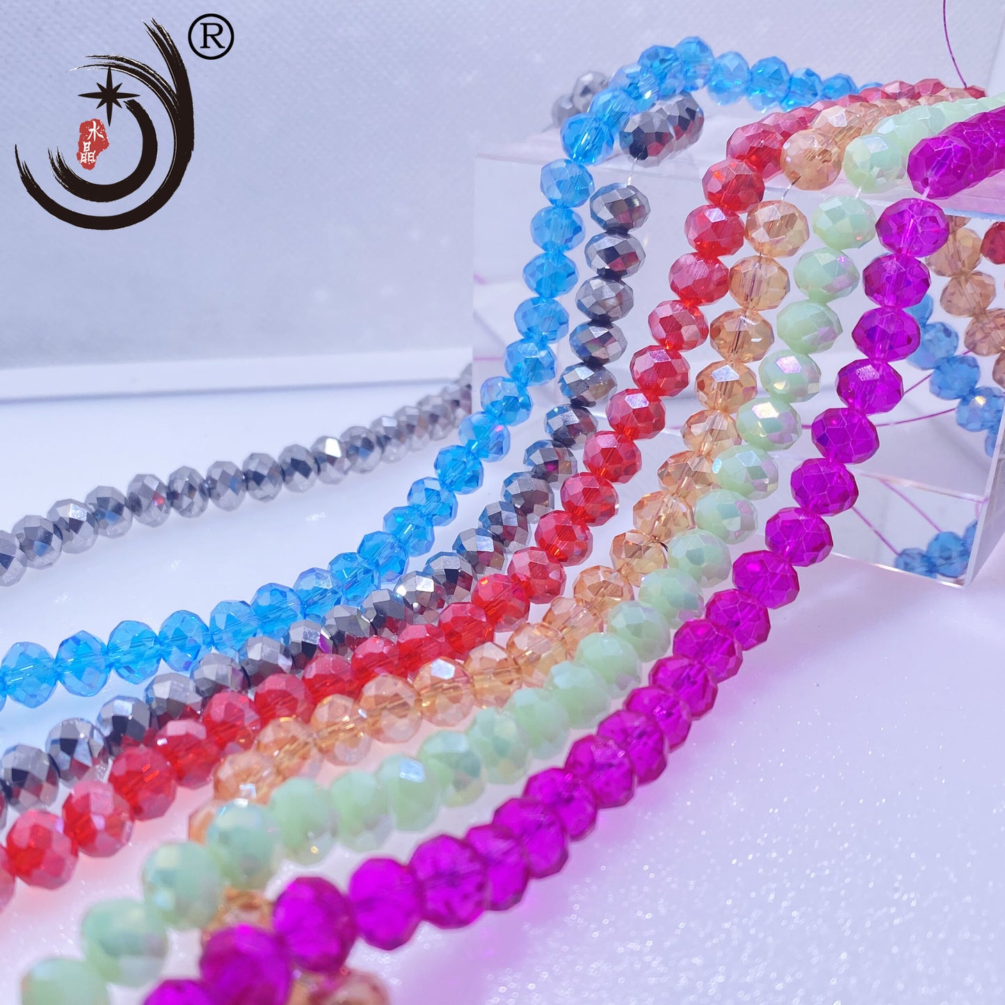 8MM Rondelle Beads Glass Crystal Beads Wholesale For DIY Jewelry (10007)