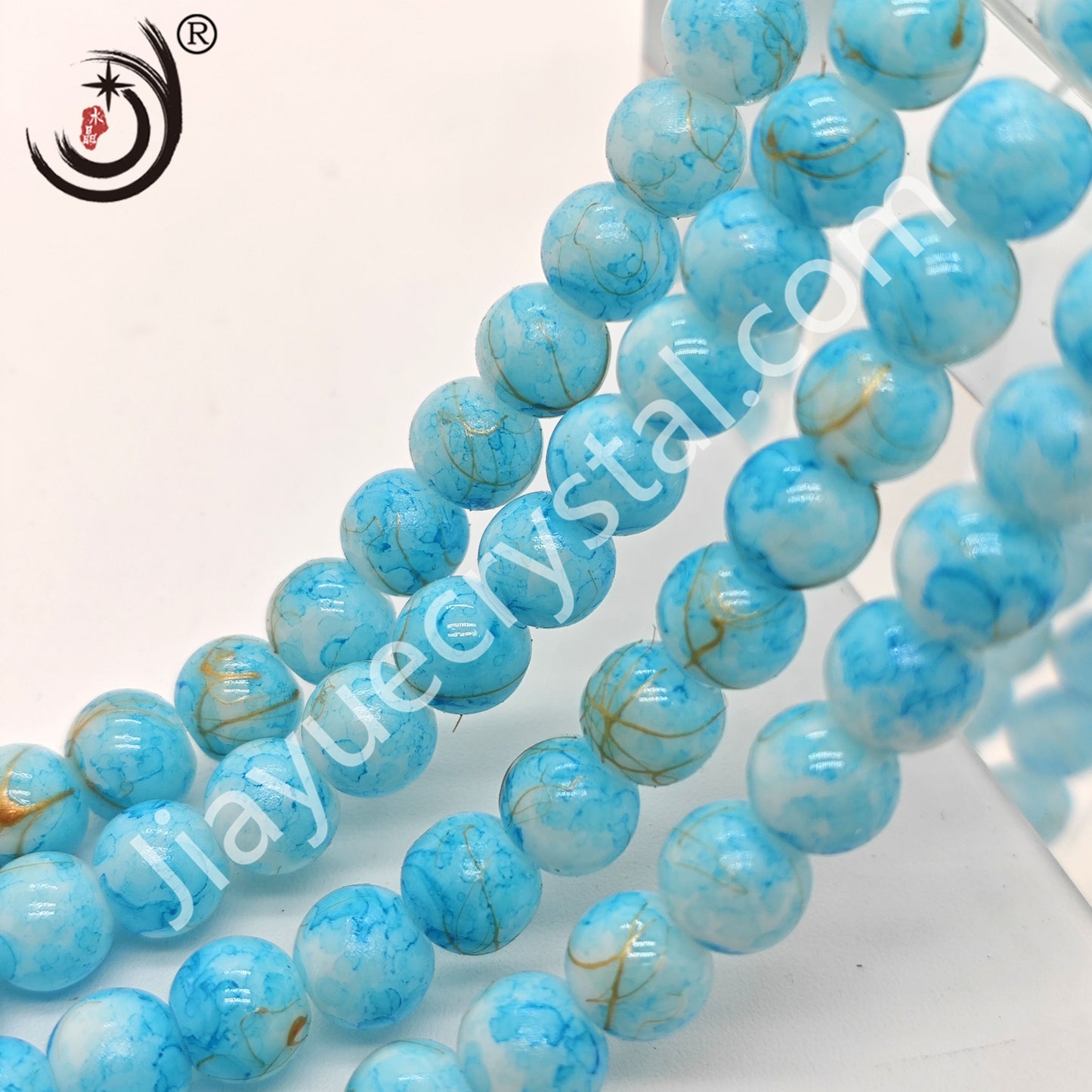 8MM Round Crystal Beads For DIY Jewelry, 100PCS/Line