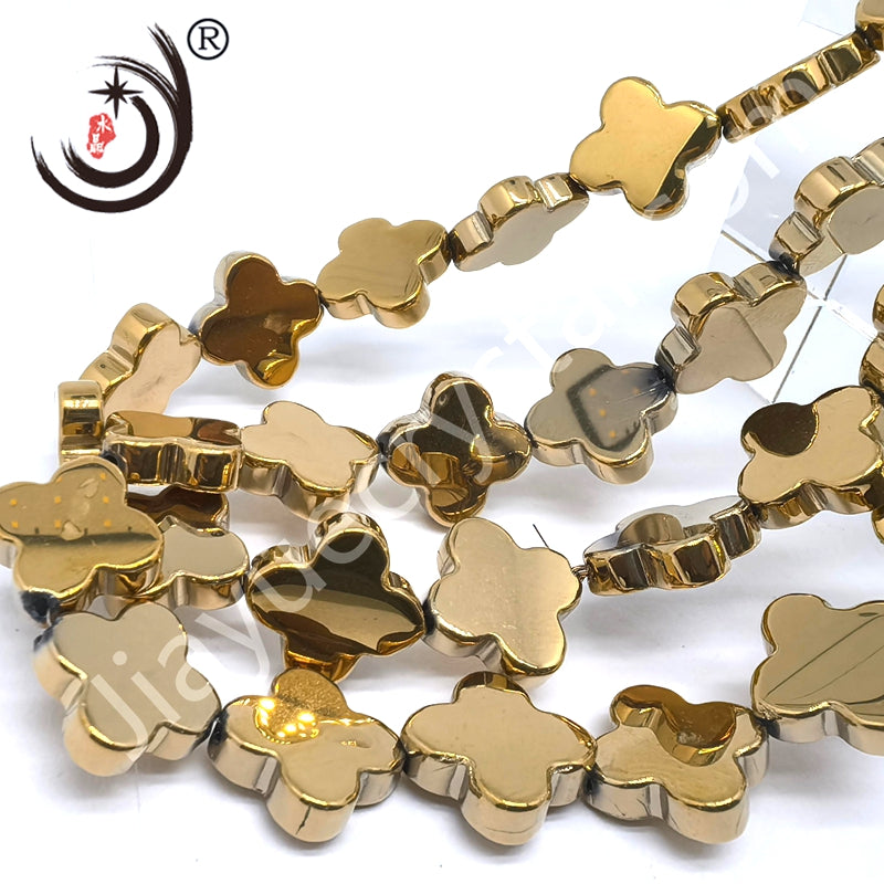 16mm Four Leaf Clover Shaped Crystal Glass Beads Wholesale, Suitable for DIY Jewelry