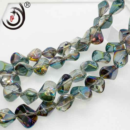 Stone Shape Crystal Glass Beads Whole Sale For DIY Jewelry (30023)