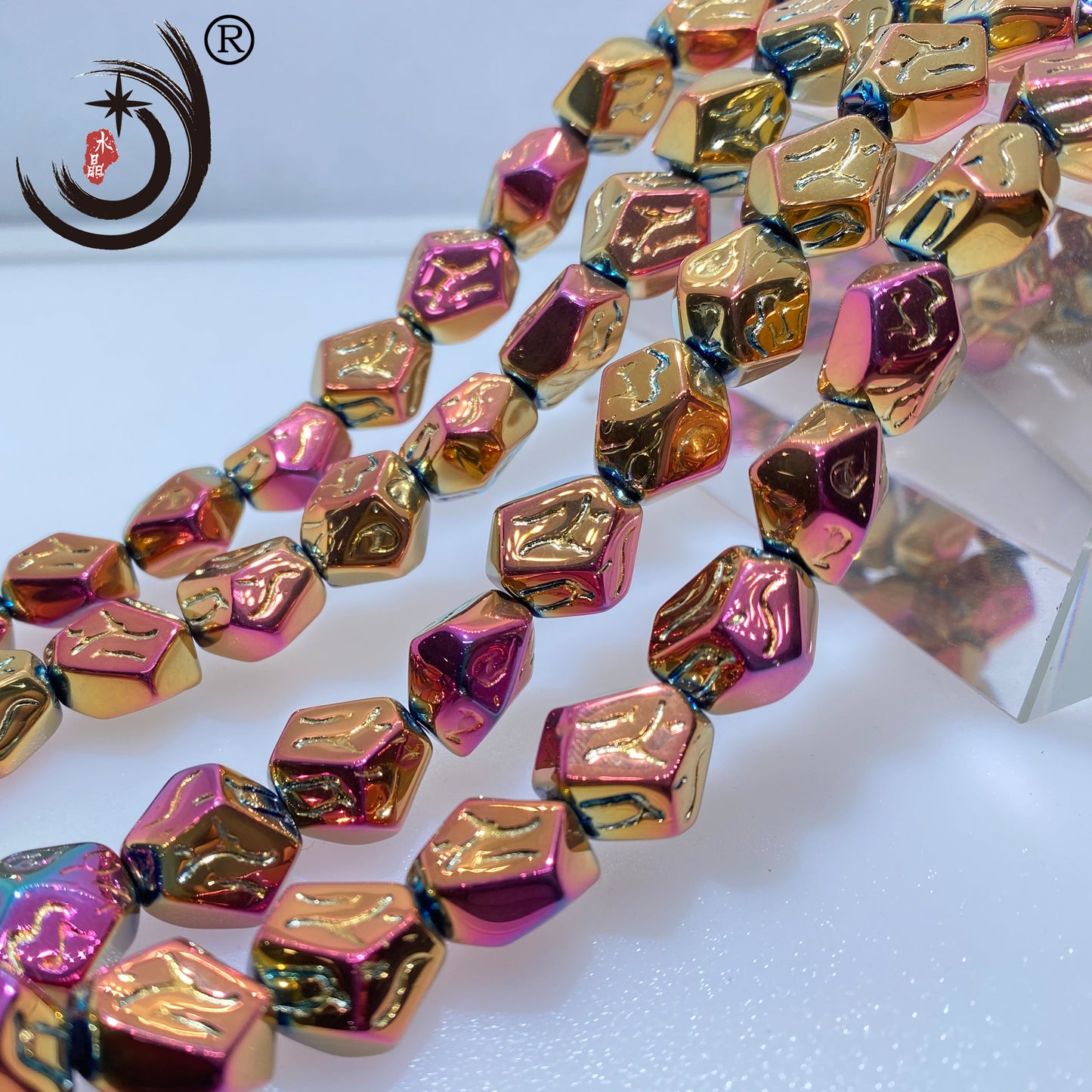 Stone Shape Crystal Glass Beads Whole Sale For DIY Jewelry (30024)